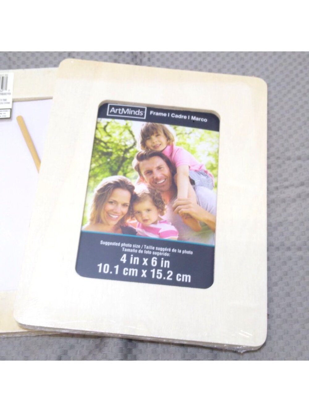 ArtMinds Unfinished Frame 4x6 in. Set of 2 Portrait or Landscape Natural Finish - Picture 5 of 7